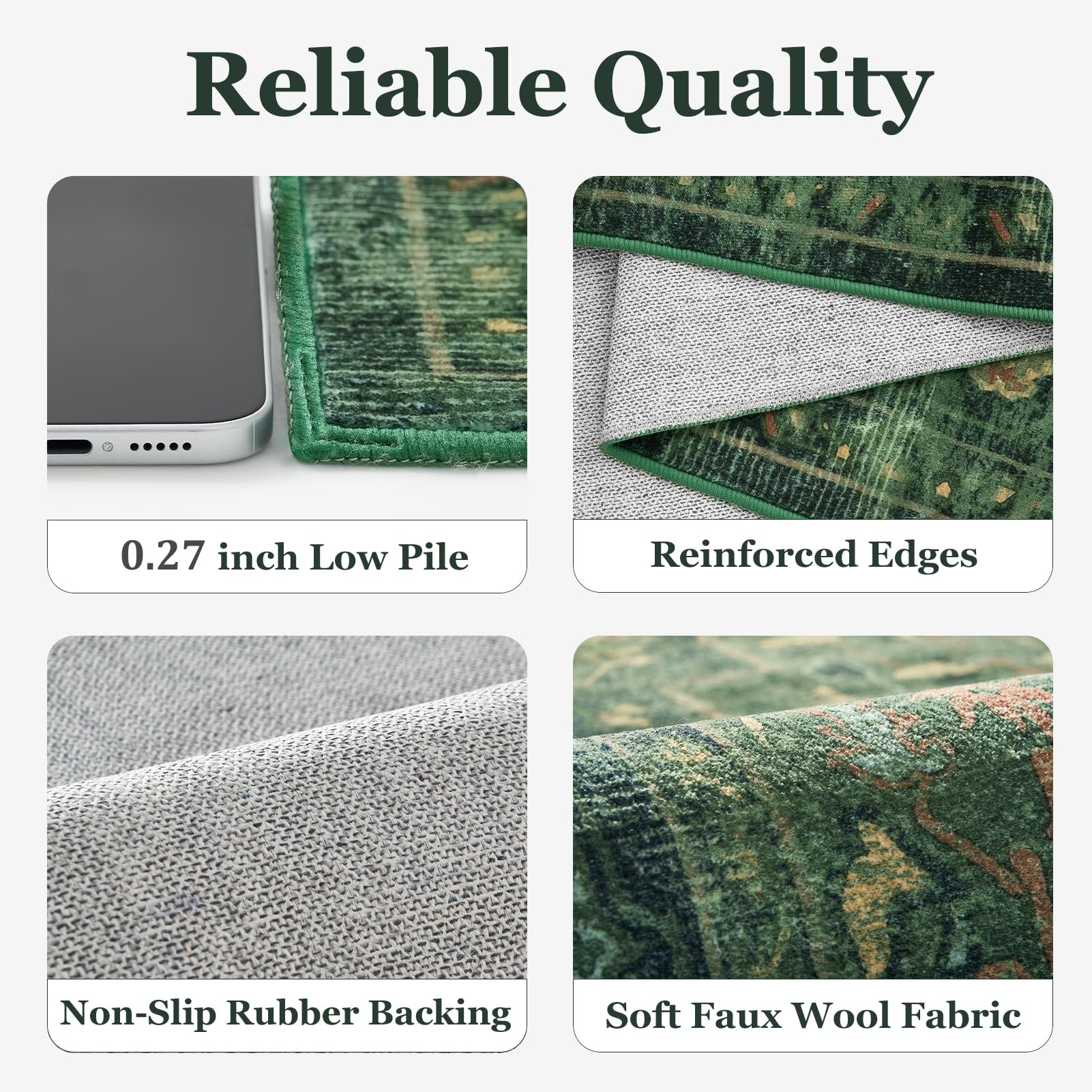 Amazon.com: Jainmy Dark Green 5x8 Area Rugs for Living Room
